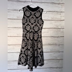 Xhilaration Black and White Midi Dress